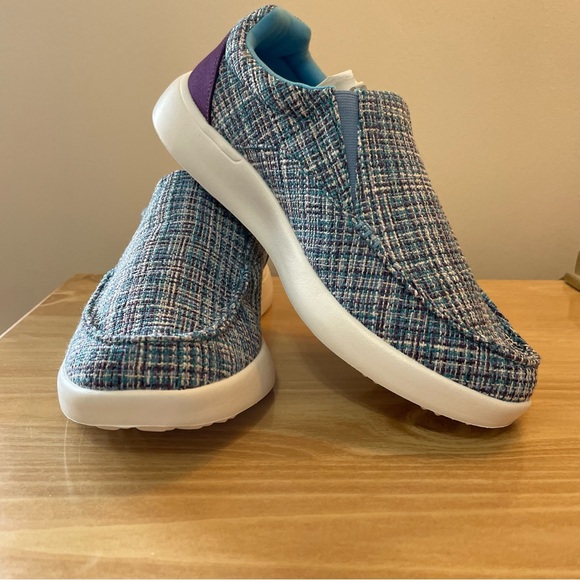 Orthocomfoot Shoes - Elegant Blue and Purple Women's Loafers